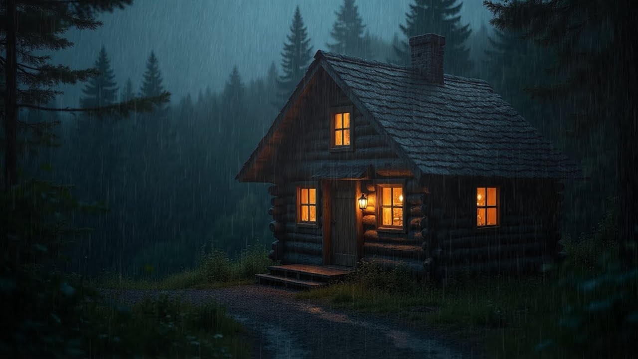Cozy Cabin,  Relaxing Rain Sounds
