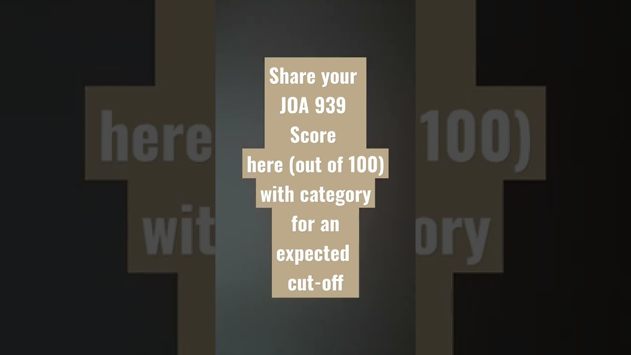 JOA IT 939 Cut off #JOA #hpssb