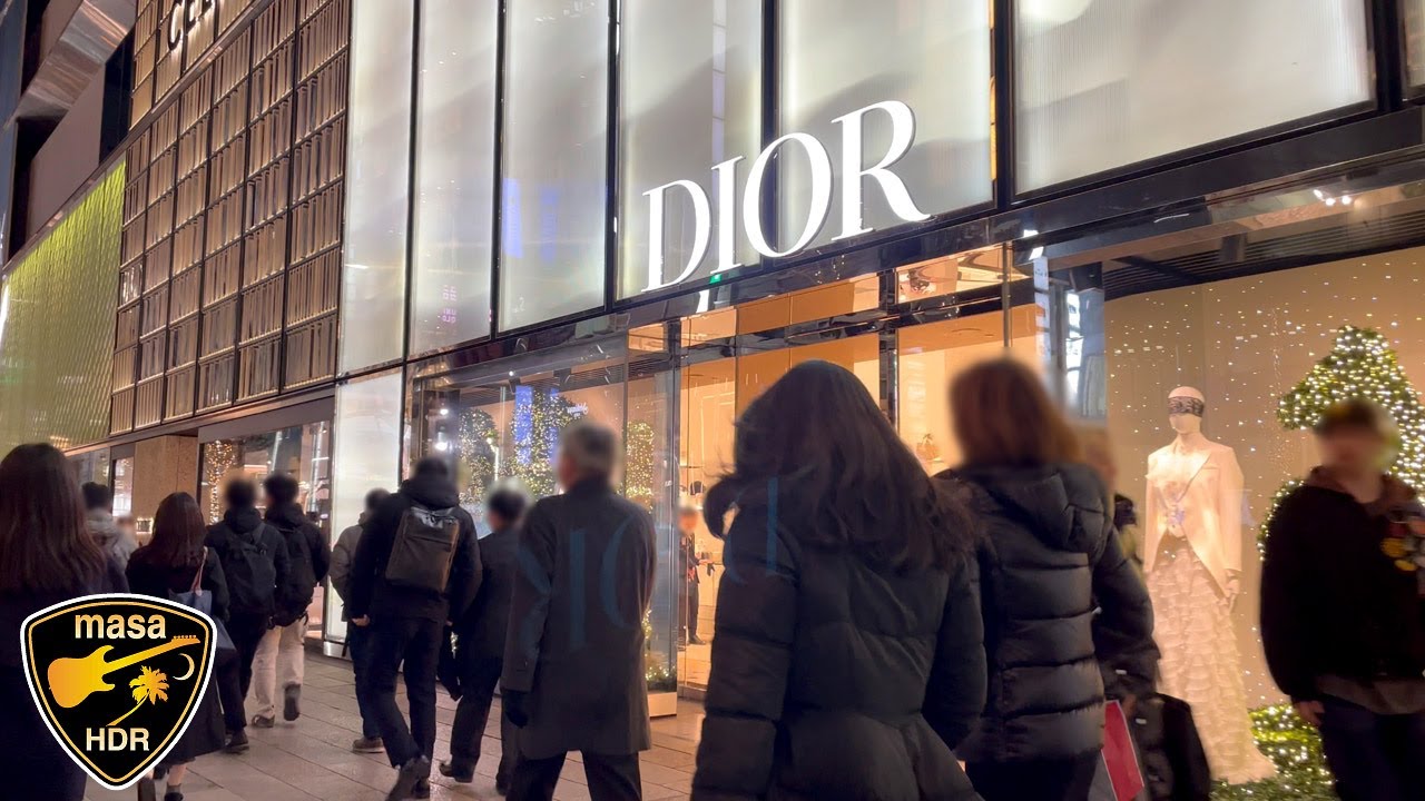 銀座 東京夜景 東京散歩 2025.12 Ginza Tokyo night view Tokyo Walk 4K HDR