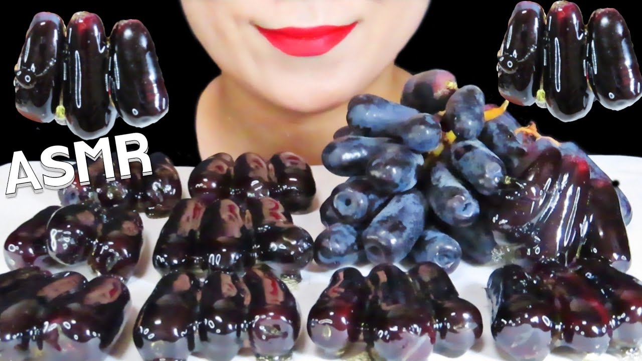 TANGHULU ASMR CANDIED FRUIT EATING SOUNDS 블랙사파이어포도 탕후루 먹방 MUKBANG
