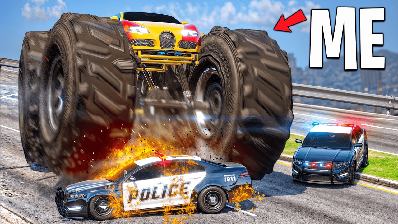 Using Bugatti Monster Truck to Rob Banks in GTA 5