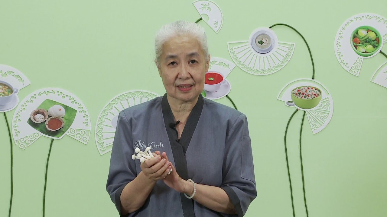 Món chay 256 - ĐẬU RỒNG XÀO NẤM BẠCH TUYẾT