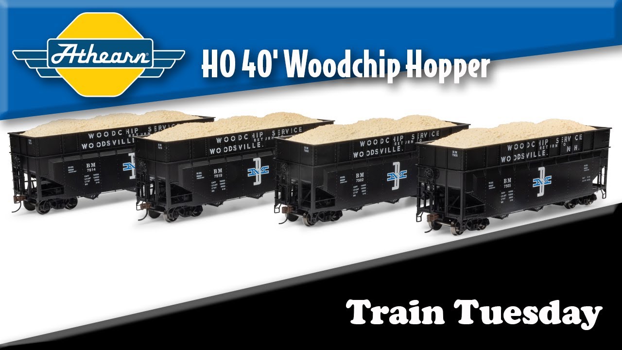 Train Tuesday 10/14/25: Athearn HO 40' Woodchip Hoppers
