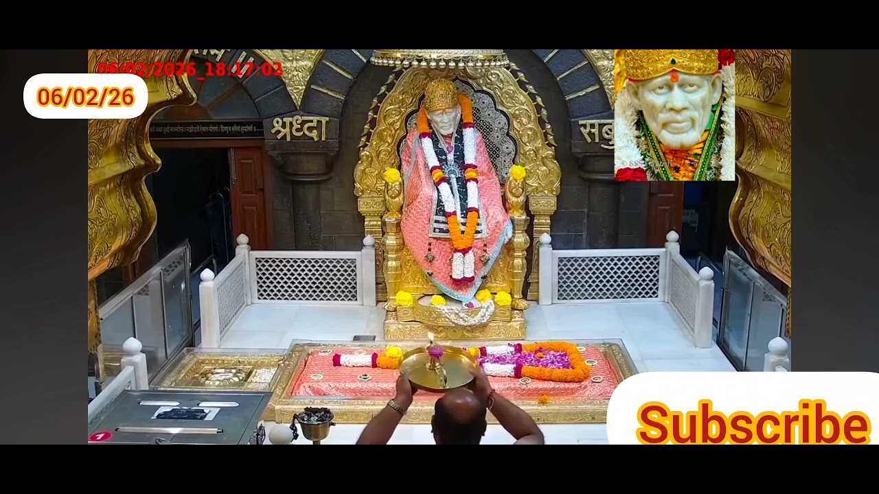 Sai Baba Darshan Live Dhoop Aarti 06/02/26