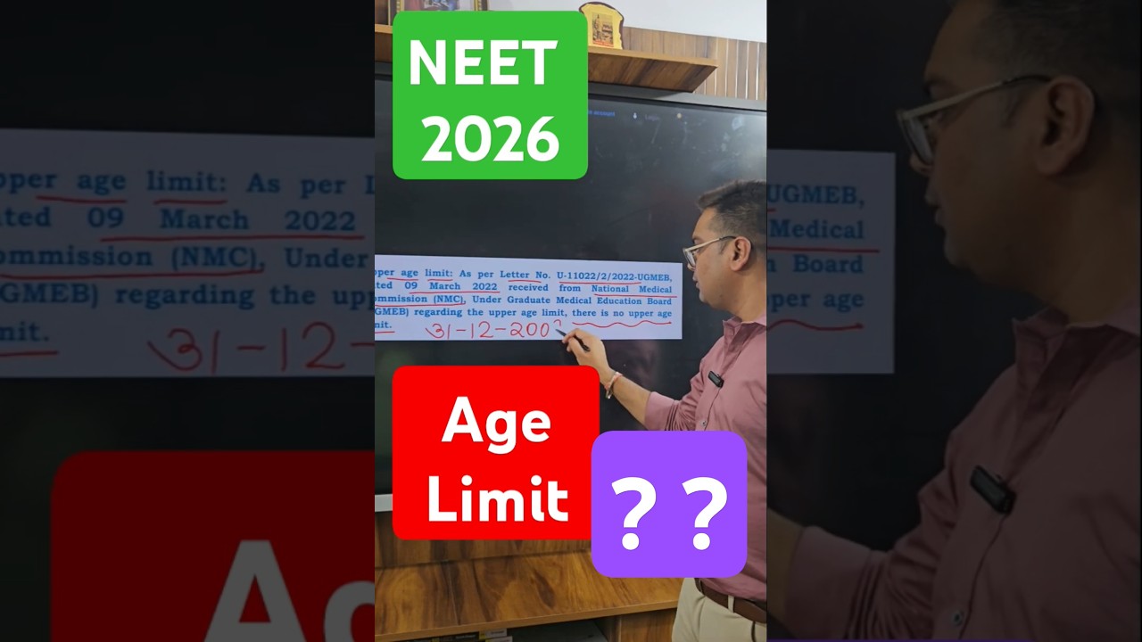 Age Limit in NEET 2026 ? #neet #neetmentor