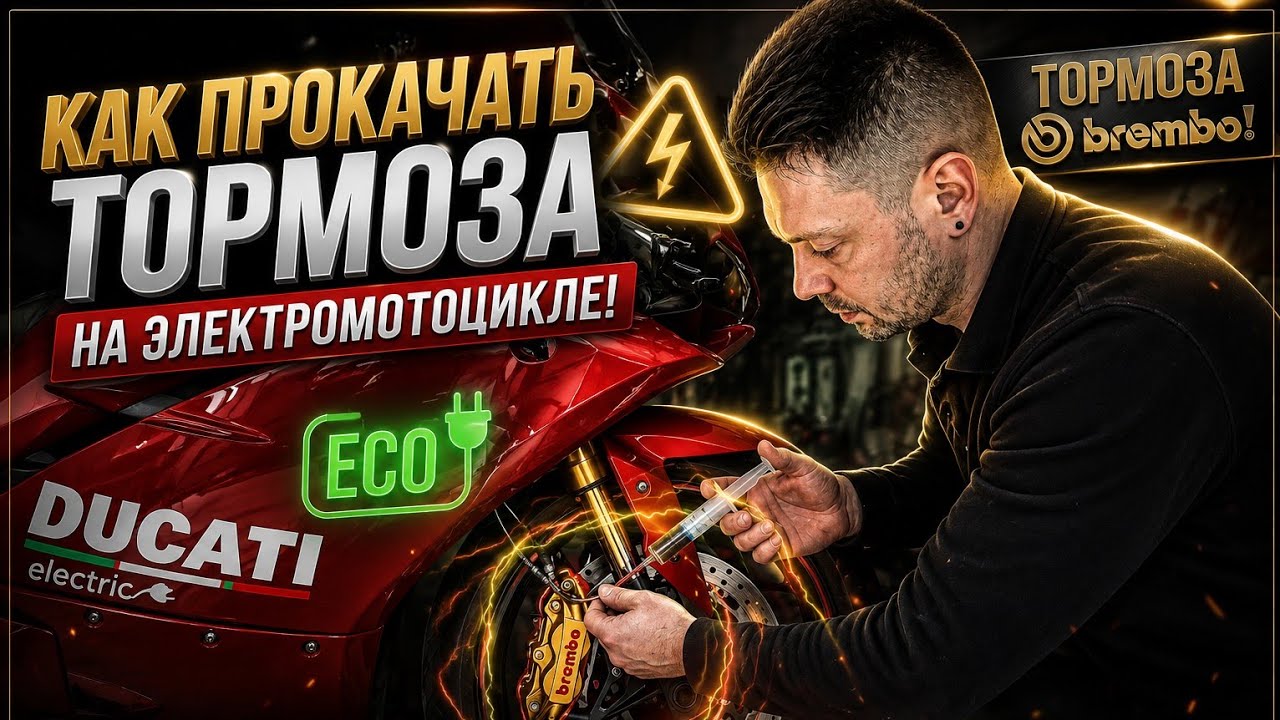🧰 Как прокачать тормоза на ЭЛЕКТРИЧЕСКОМ мотоцикле. (Регулируемые тормозные машинки..аля 