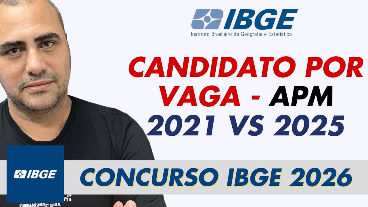 Concurso IBGE 2025 - qual ano foi mais concorrido 2021 ou 2025?