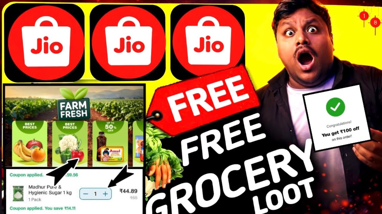 🍫🍟Jiomart Coupon Code Today | Jiomart Coupon Code | Jiomart 100 Off Coupon Code | Jiomart Offers 