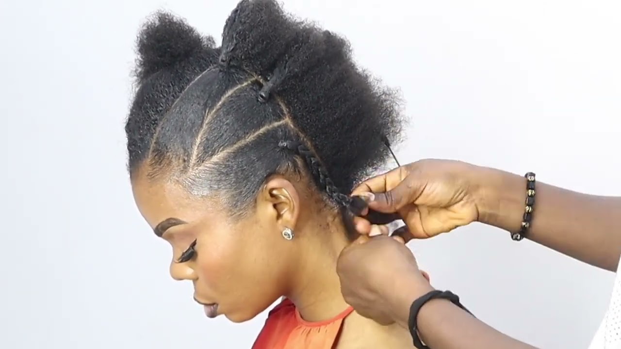 Quick crochet braid hairstyle using kinky hair 😍