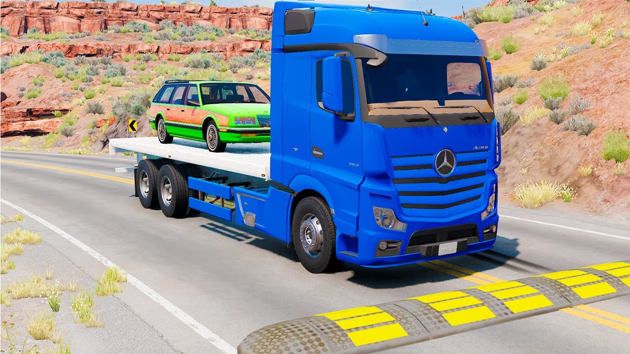 Trucks And Cars vs Potholes vs Speedbumps 🚗🚚#7 - Beamng.drive