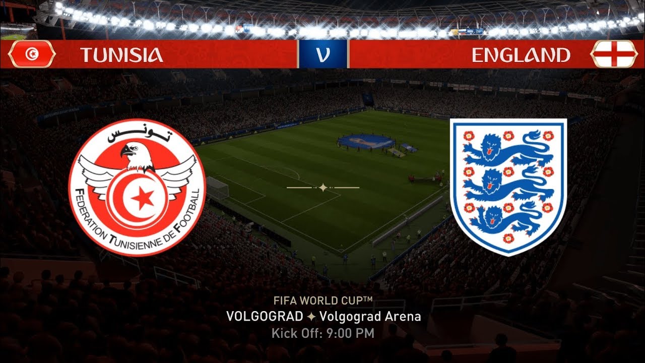 FIFA 18 | TUNISIA vs ENGLAND | FIFA World Cup 2018 Highlights, Goals & Full Match | Legendary