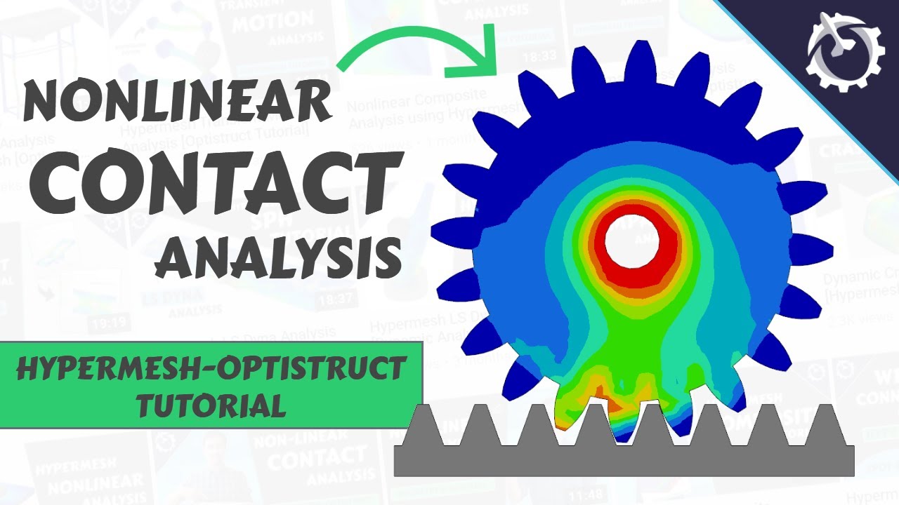 Нелинейный контактный анализ с использованием Hypermesh [Учебное пособие Optistruct]