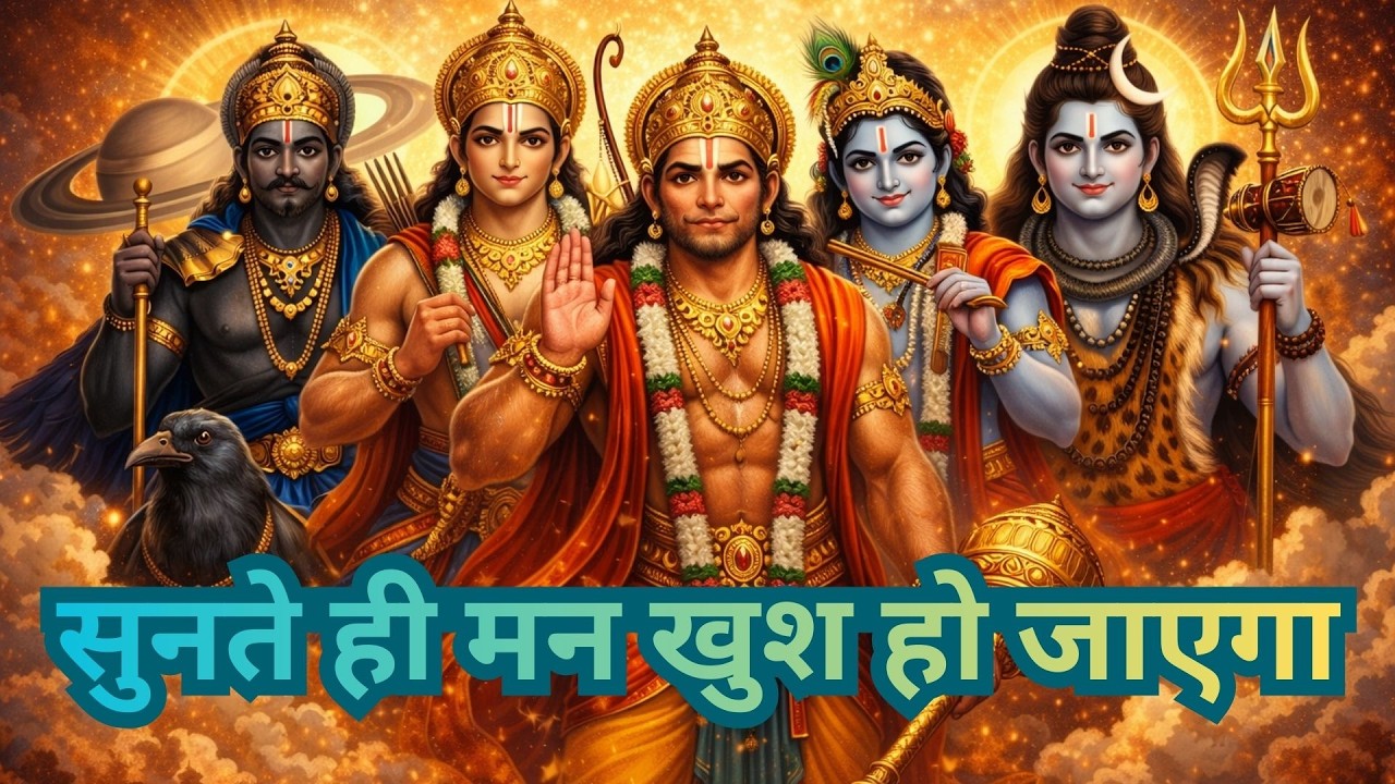 पंचदेव भजन | Shani Dev Hanuman Ram Krishna Shiv Nonstop Bhajan | Happy Bhakti Songs