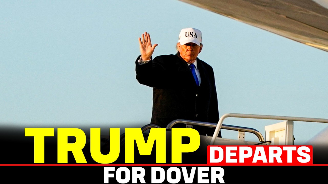 LIVE: U.S. President Donald Trump Departs for Dover Air Force Base | Dignified Transfer Ceremony
