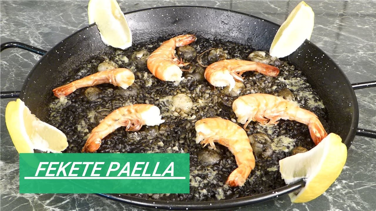 FEKETE PAELLA 🥘🍤🦑, egy izgalmas Paella (Arroz negro) - SPANYOL FALATOK ANGELLEL