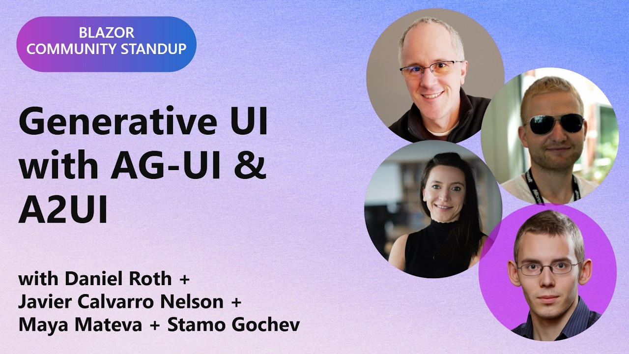 Blazor Community Standup: Generative UI with AG-UI & A2UI