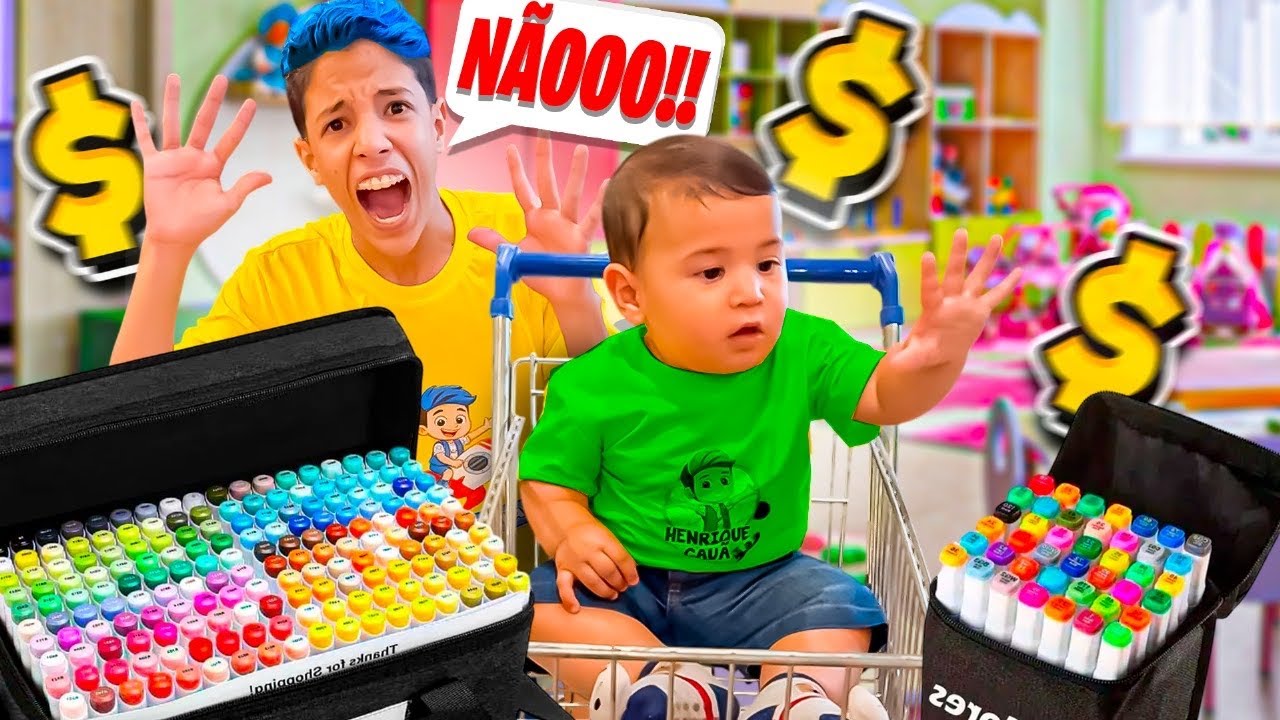 Heitor escolheu os Materiais Escolares do Henrique *será que ele gostou?
