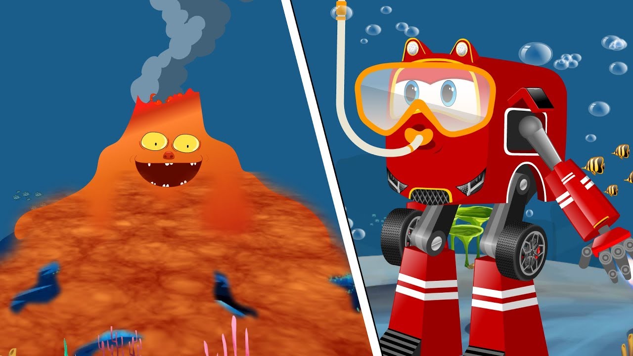 Supercar Rikki Finds Monster underwater Rescue Baby Shark & Kids | Car Cartoon Rhyme