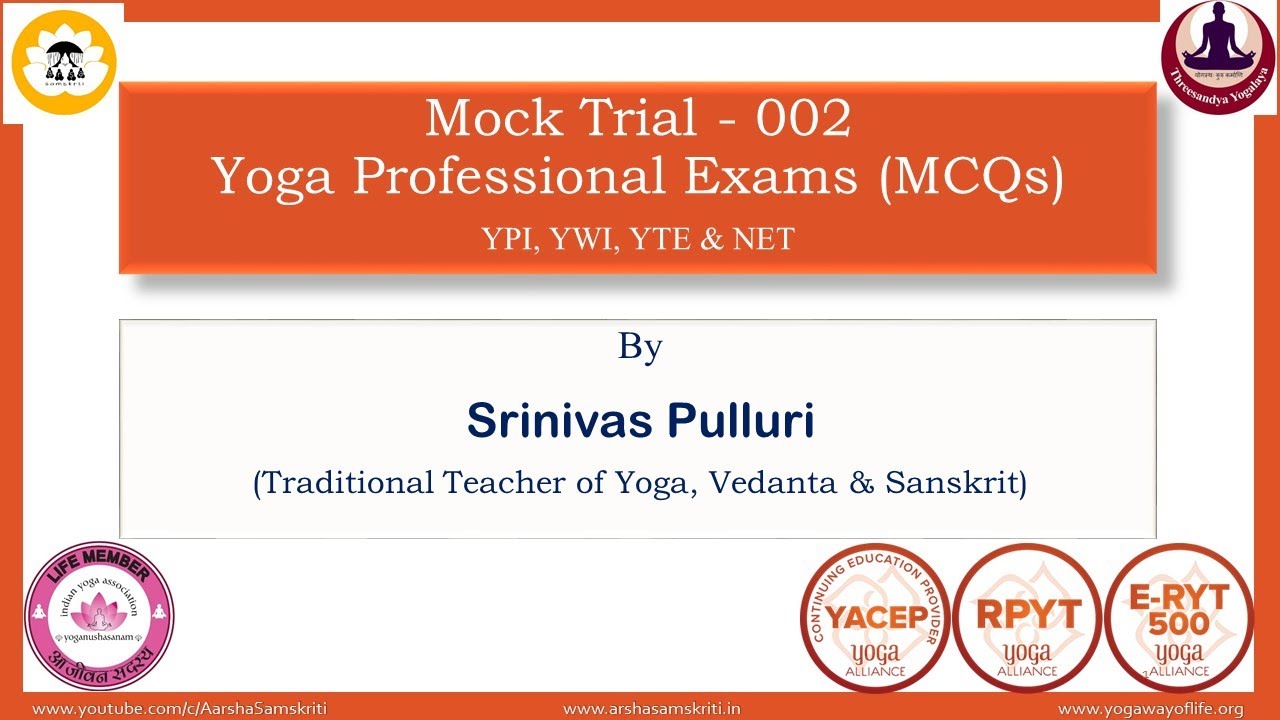 Mock Trial-02 Yoga Protocol Wellness Instructor; Yoga Exam Model Questions; YCB NET MCQs AYUSH Yoga