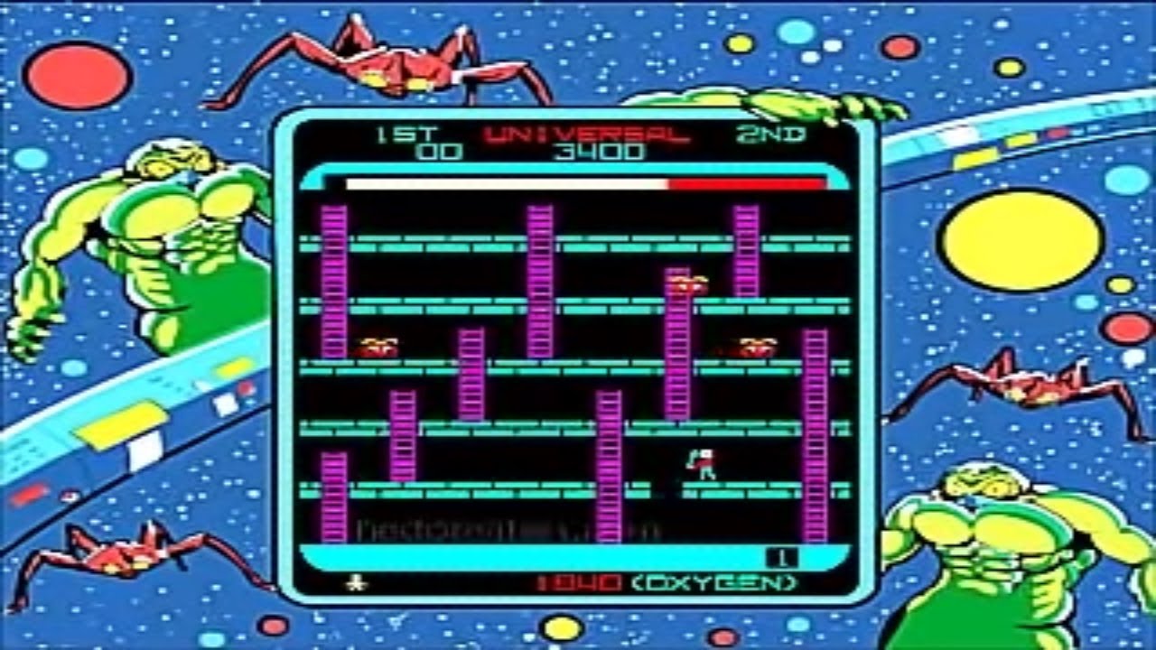 Space Panic - Arcade - The First Platform Game (Universal 1980)