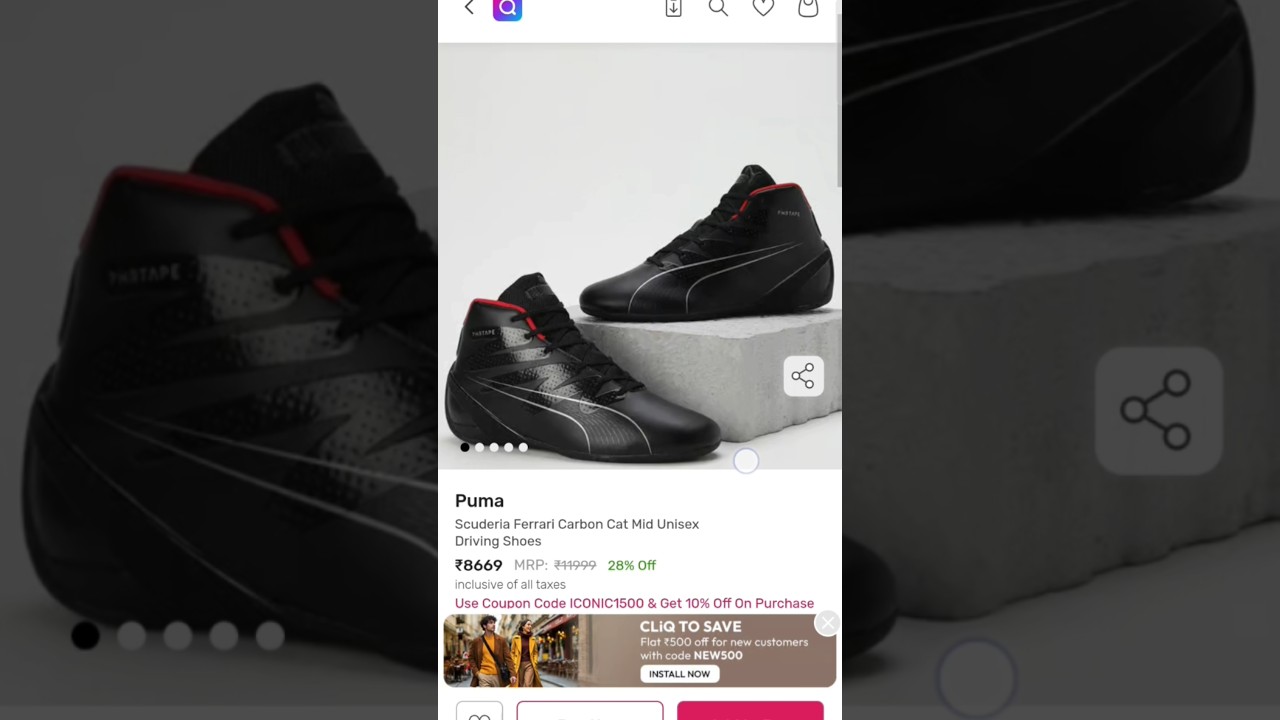 Puma ferrari carbon cat mid sneakers 💀 #shoes #ferrari #puma #shorts #trending #lifestyle