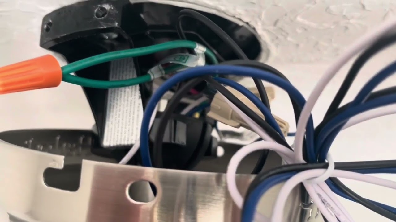 How to install Harbor Breeze Lansing ceiling fan - combined video