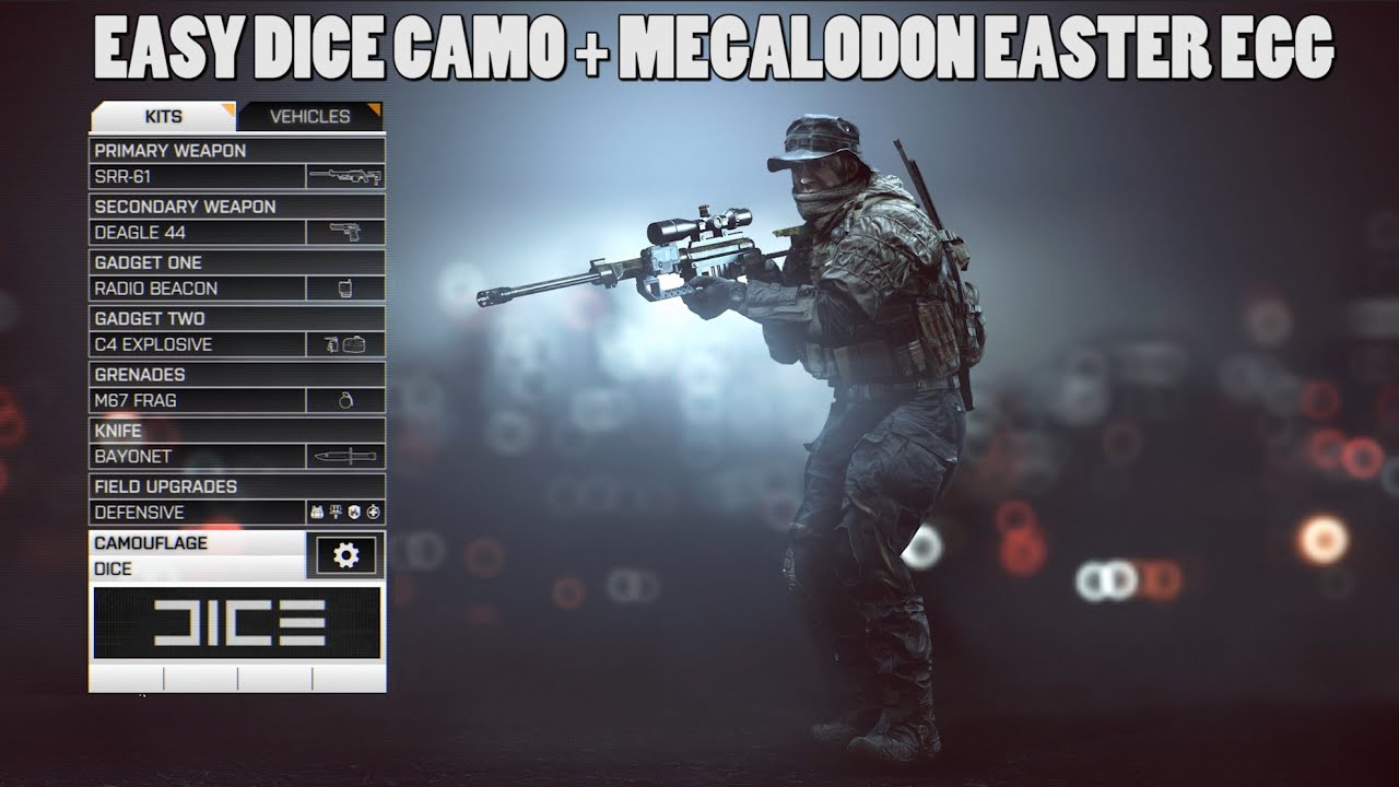 Unlock the DICE camo and call in the paracel megalodon in BF4 (easter egg!)