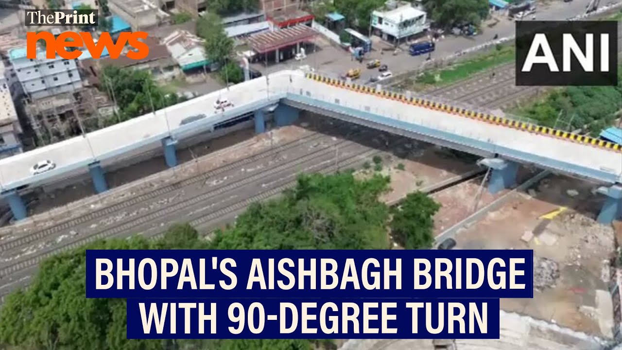 Aishbagh rail-over bridge with 90-degree turn in Bhopal, Madhya Pradesh
