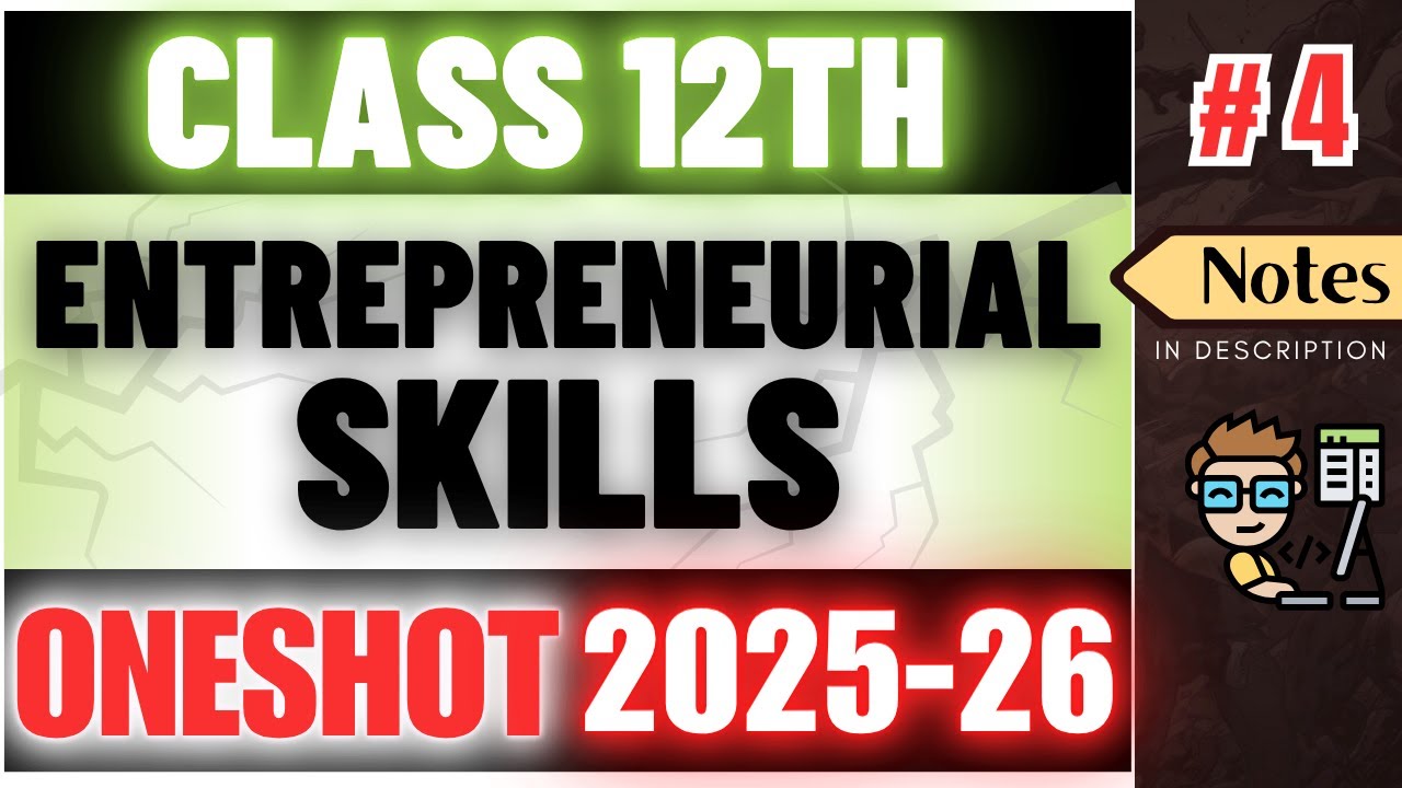 Class 12 Entrepreneurial Skills | Employability Skills UNIT 4 | Complete One Shot | Boards 2025-26