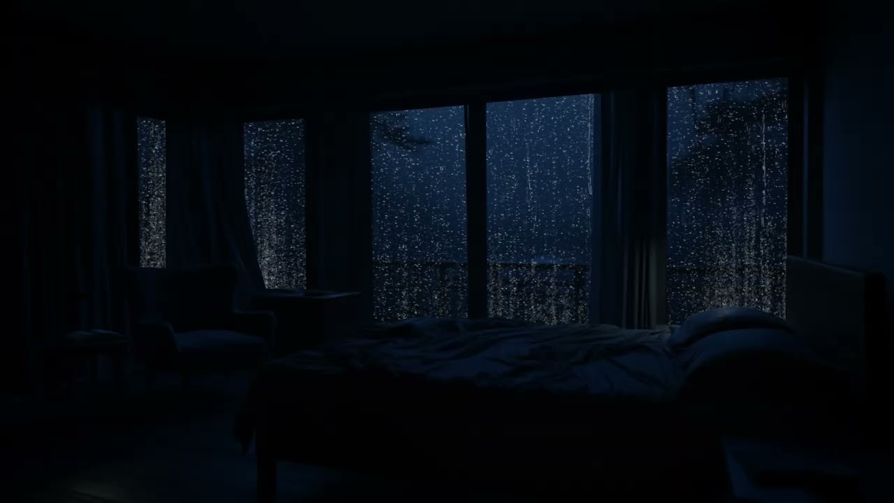 Relax with Gentle Night Rain and Fall into Deep Sleep | Soothing Rain Sounds for Stress & Insomnia