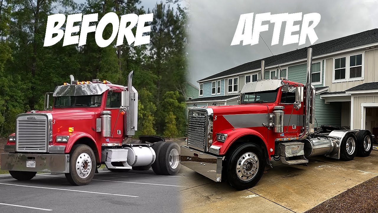 20 year old building his freightliner classic in 5 minutes!
