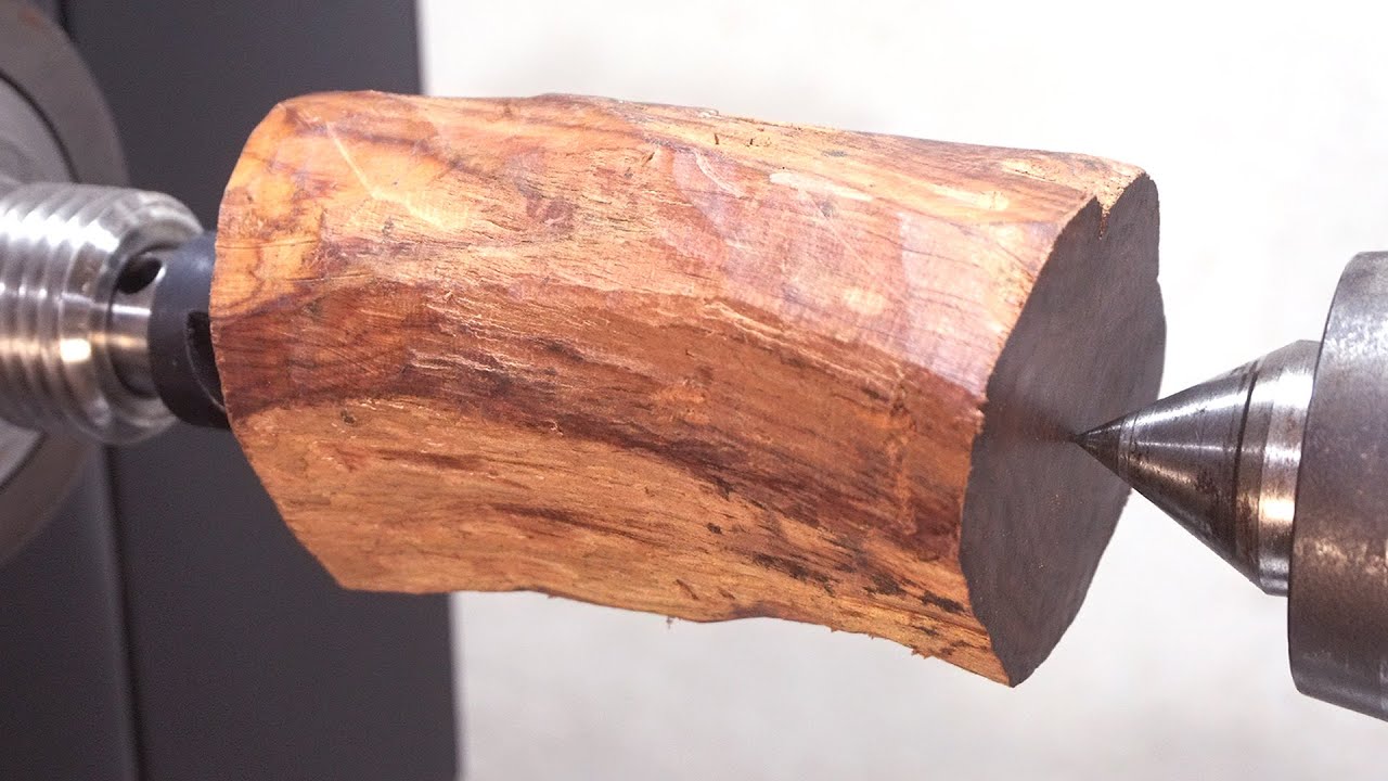 Woodturning - A fan mailed in a piece of wood and asked me to create a mini vase for him