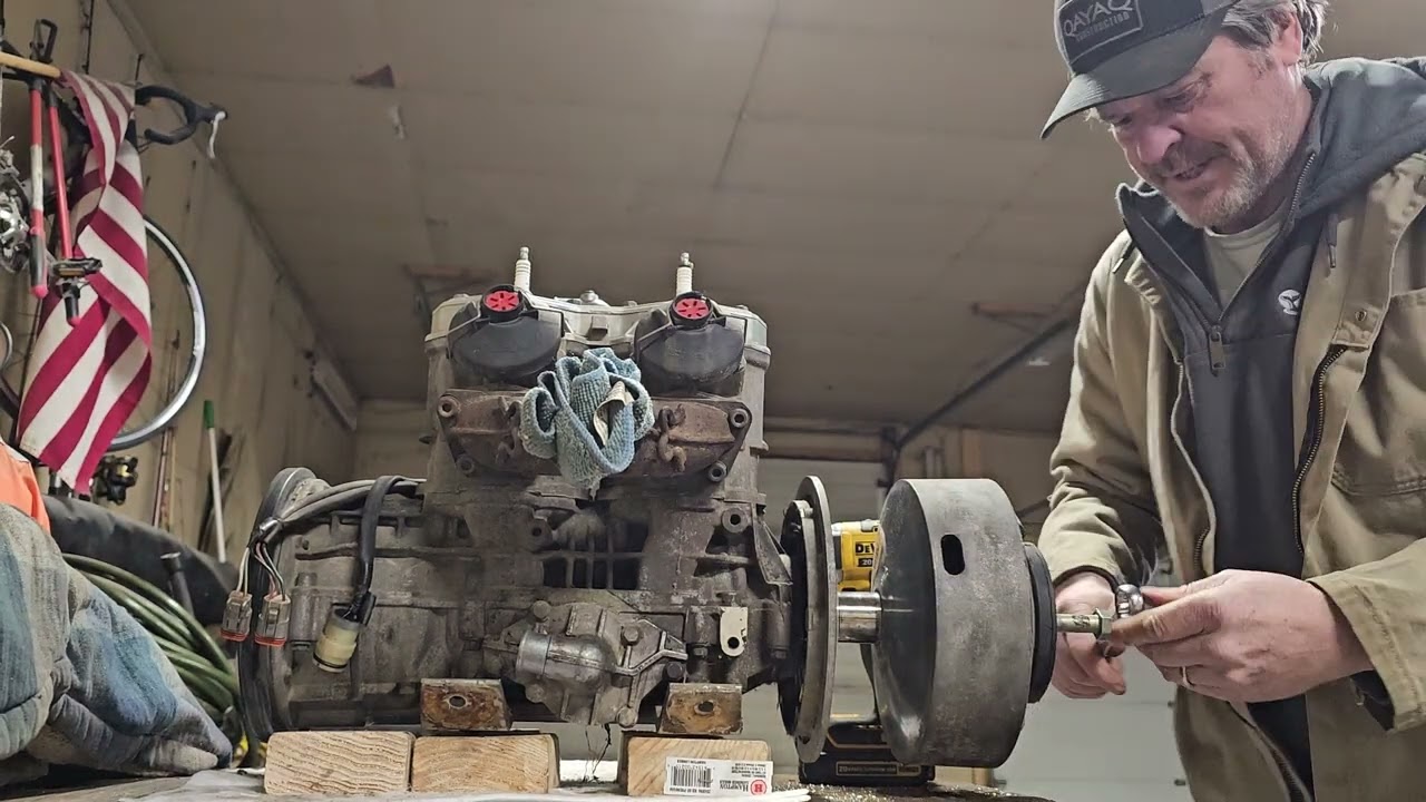 Pulling a primary clutch without a clutch puller. #alaska #snow #skidoo