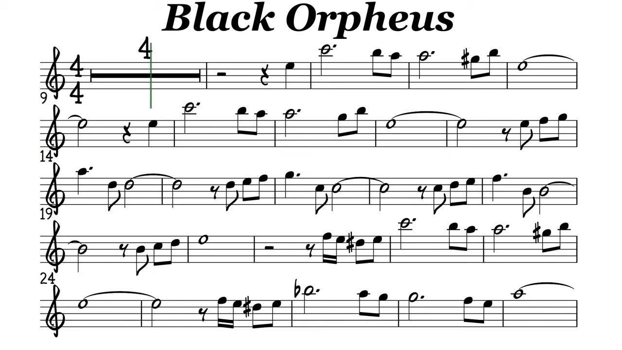 Black Orpheus Flute Violin Sheet Music Backing Track Play Along Partitura