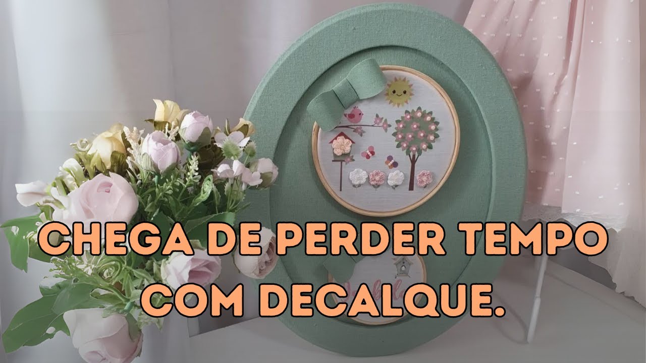Passo a Passo Rápido: Bastidor com Feito com Técnica da Impressão no Tecido