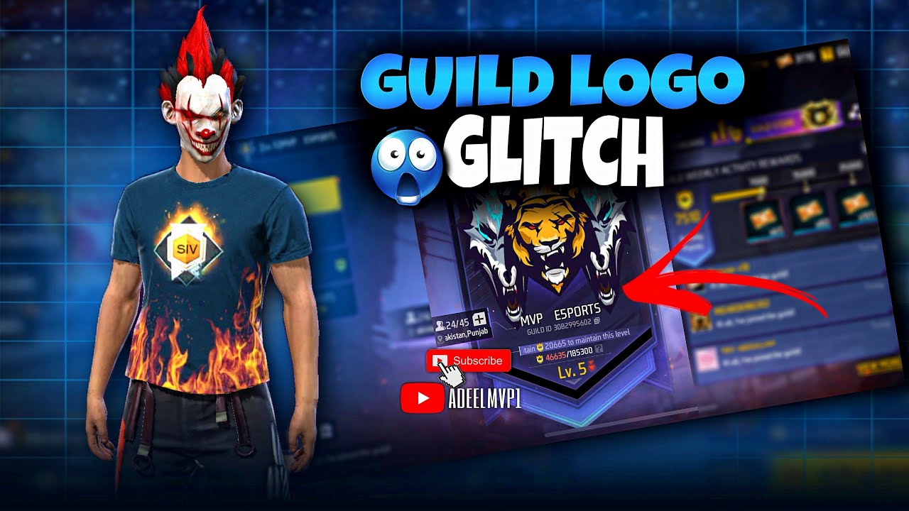 GUILD LOGO GLITCH🤯| CREATE GUILD LOGO😍|FreeFire Pakistan🇵🇰|ADEEL MVP