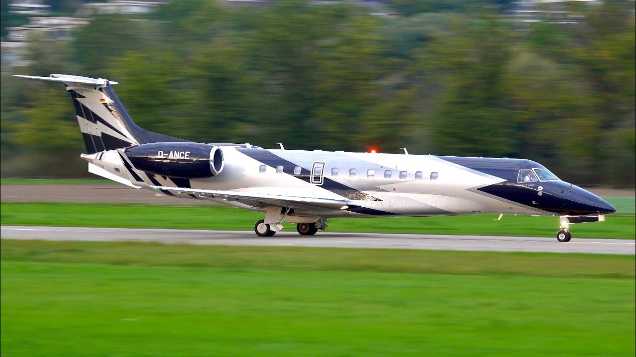 Embraer Legacy 650 D-ANCE Take-Off at Bern
