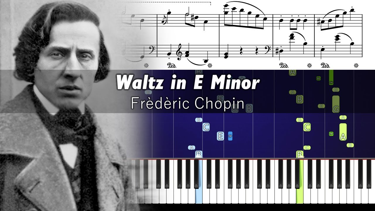 Chopin - Waltz in E Minor - Piano Tutorial with Sheet Music