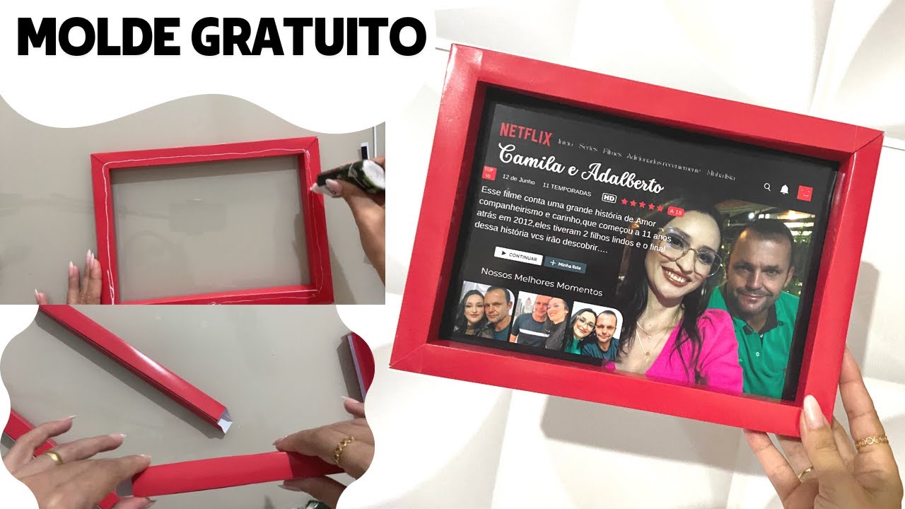 Quadro Netflix\quadrinho de papel a4 personalisado\molde gratis