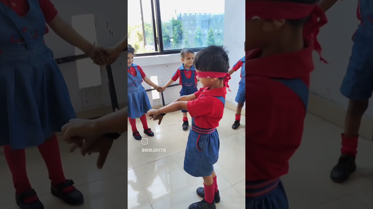 Kids Playing Blind Fold Game in School 😍😘 #shorts