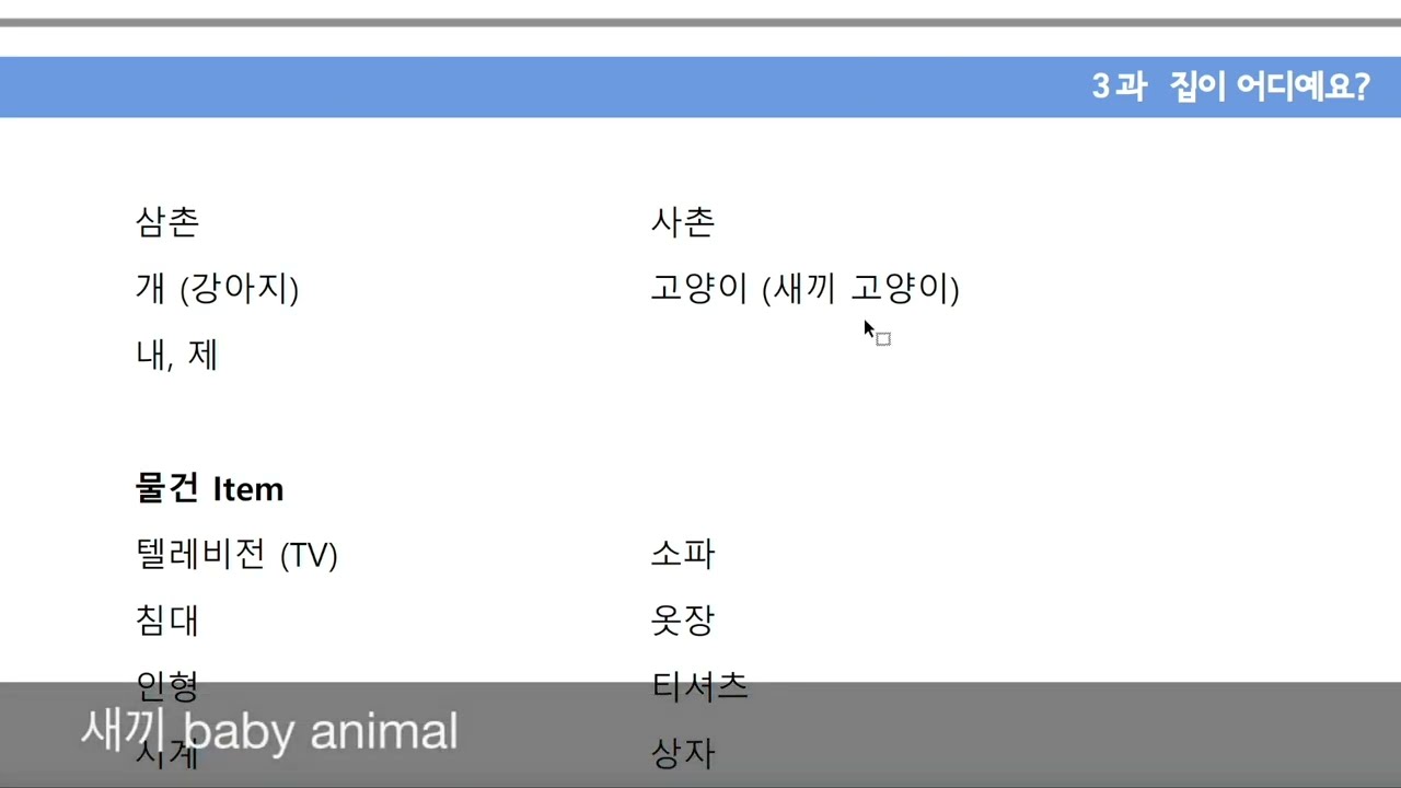 Beginning Korean 1 L3 Vocab (1)