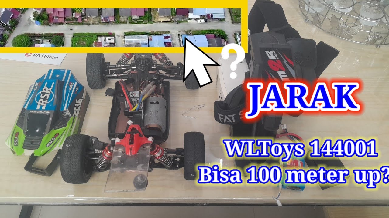 Berapa meter jangkauan Remote Control WL Toys 144001?