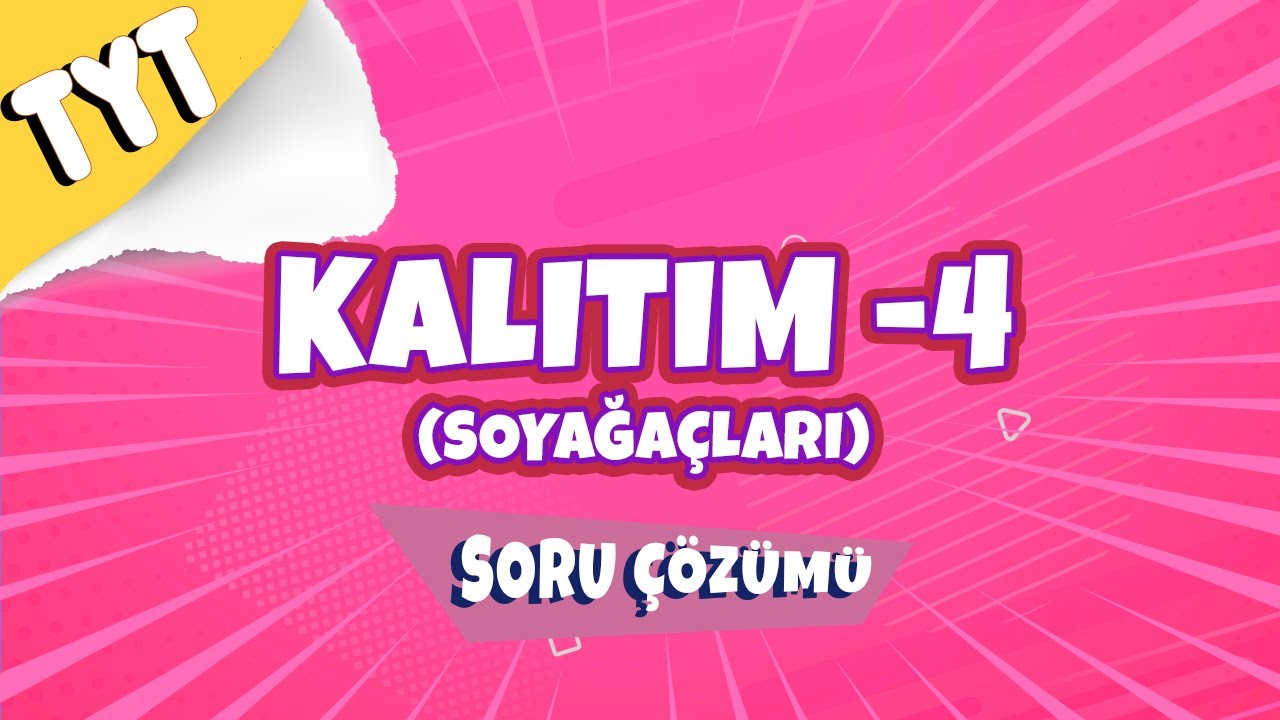 Kalıtım - 4 (Soyağaçları)  Soru Çözümü |  TYT 2022 #hedefekoş