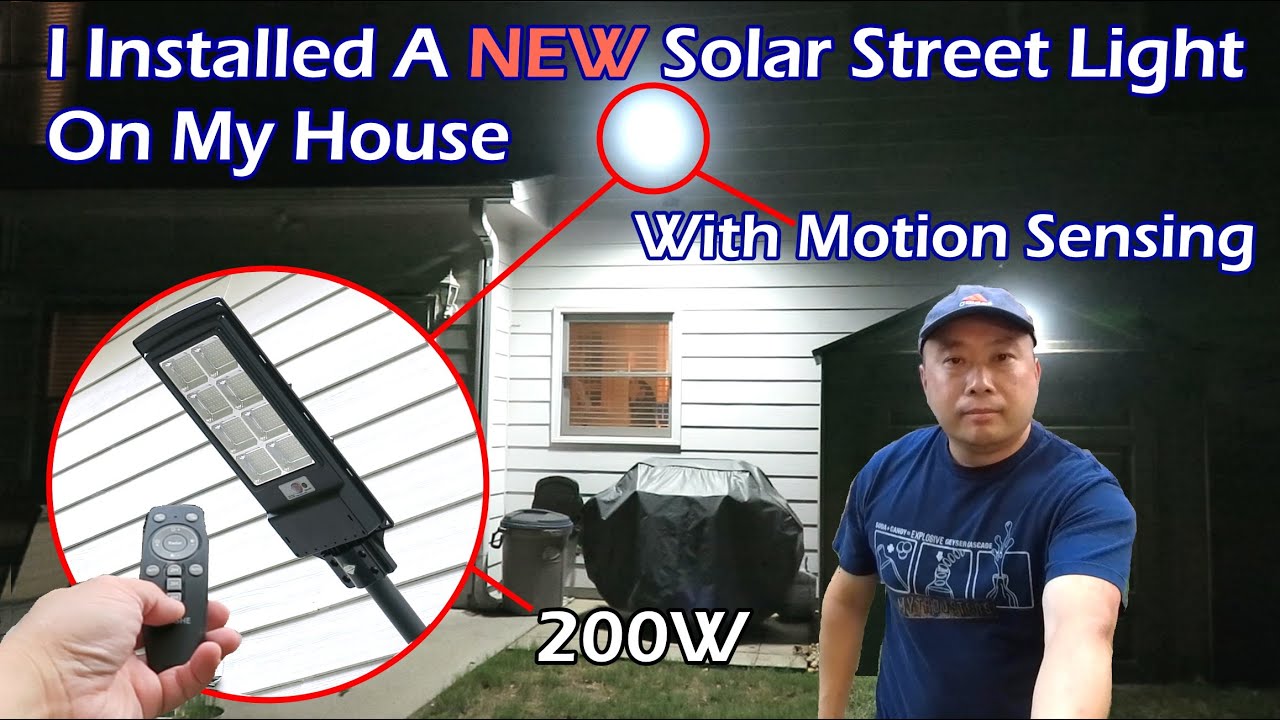 I Installed A NEW Solar Street Light On My House