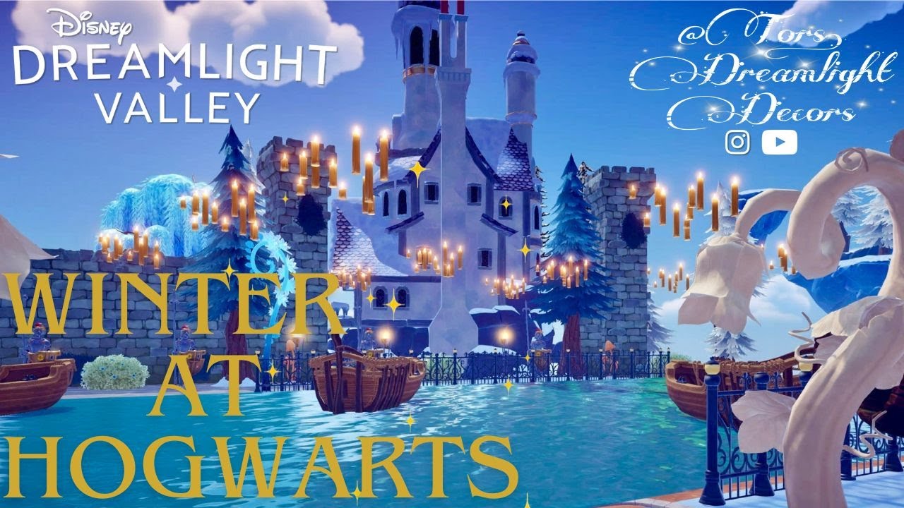 Disney Dreamlight Valley | Winter at Hogwarts Frosted Floating Island SPEEDBUILD & WALKTHROUGH