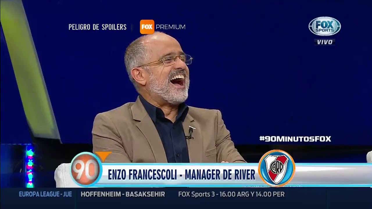 Francescoli se acordó de Ruggeri e hizo reir a todos