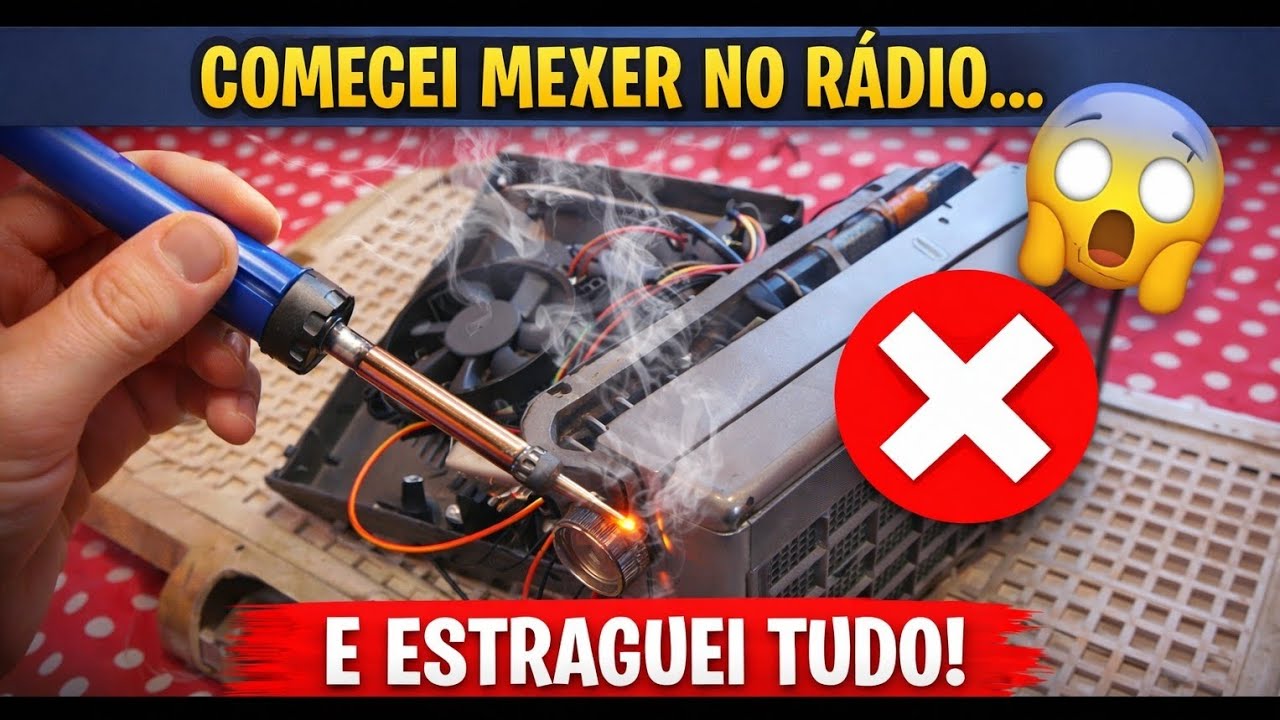 🔥 Tentou consertar o rádio pela primeira vez... olha no que deu!
