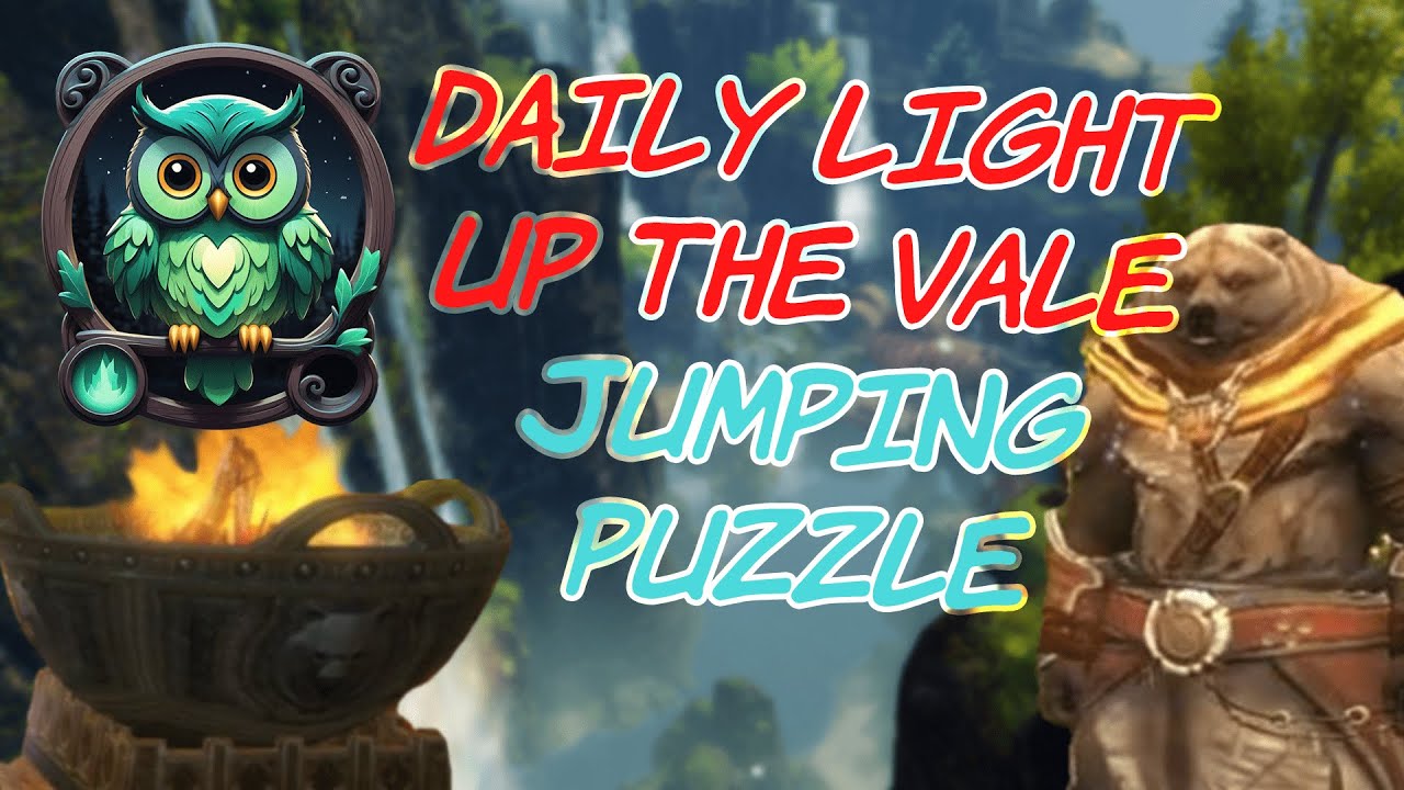 Guild Wars 2 - Daily Light Up the Vale Jumping Puzzle at Lamplighter's Perch