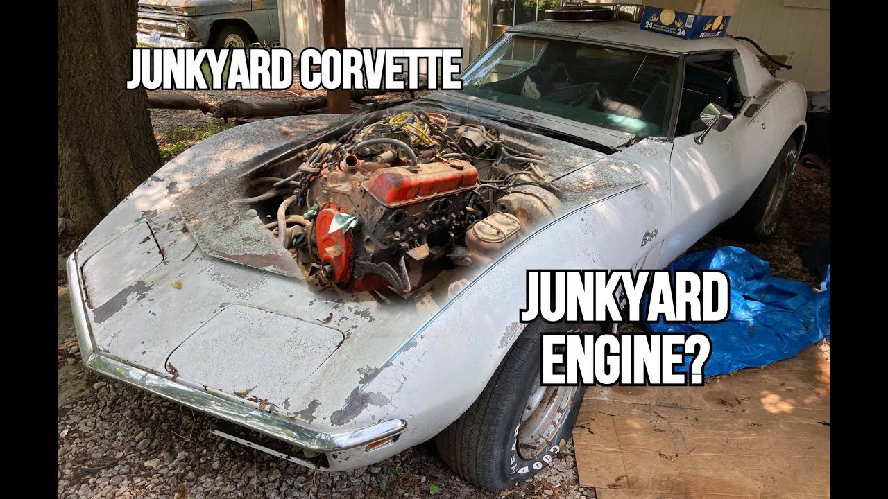 Firing Up A Junkyard Engine For My 1972 Junkyard Vette On The Garage Floor! Is It Worth Putting In?