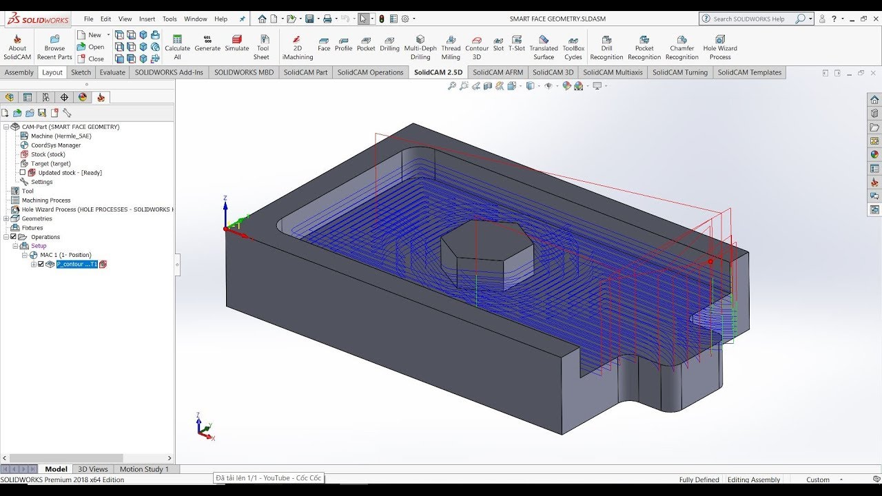 SolidCAM & InventorCAM  Tutorial #22 | Smart Face Geometry Synchronization
